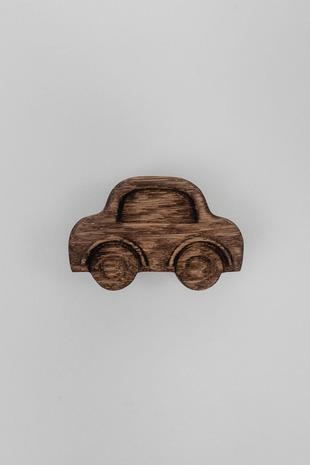 Solid Oak Car Drawer Knob, Natural Wooden Cabinet Handle for Kids' Room Furniture