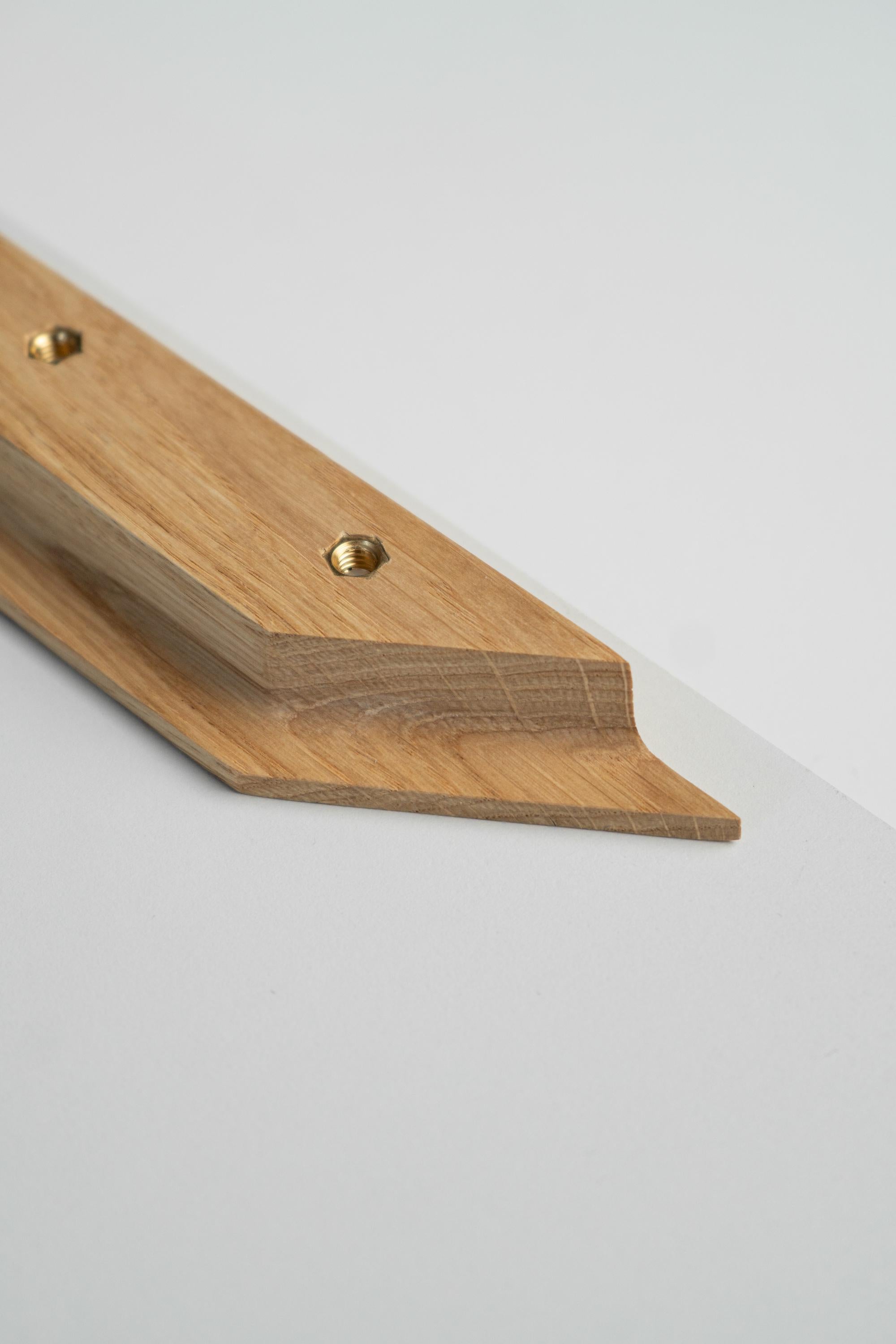 Geometric Solid Oak Cabinet Handles, Diamond-Shaped Wooden Drawer Pulls, Minimalist Cabinet Hardware, Trapezoid Furniture Handles