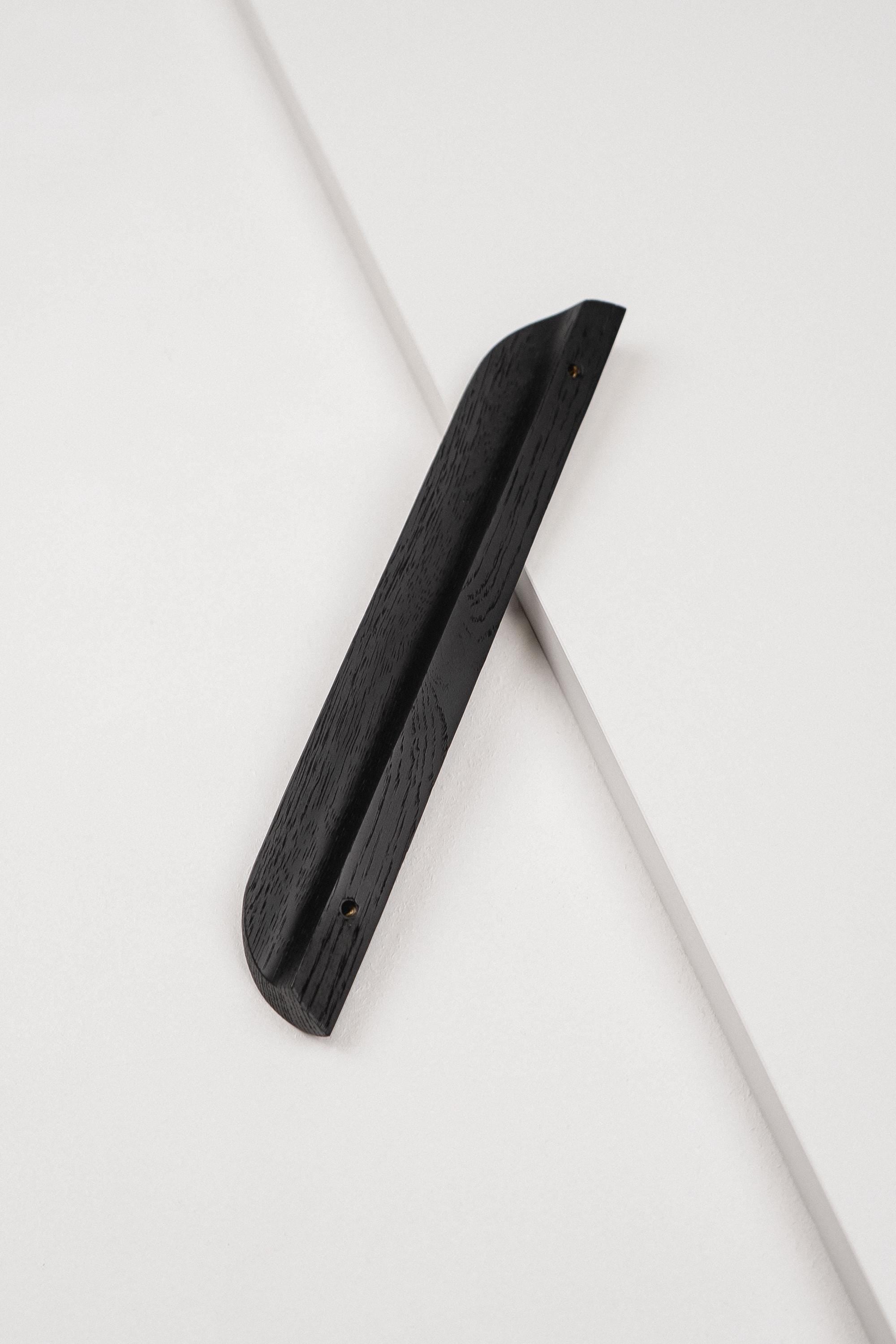 Tide Solid Oak Cabinet Handle, Rounded Wooden Handle for Kitchen Cabinets and Furniture