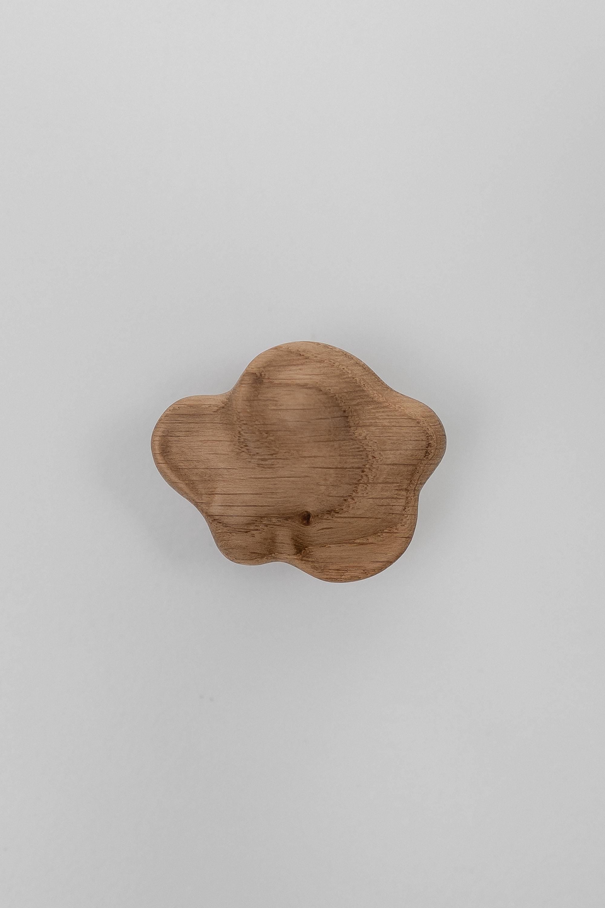 Solid Oak Cloud-Shaped Drawer Knob, Wooden Cabinet Knob for Kids' Furniture, Nursery Cabinet Handle