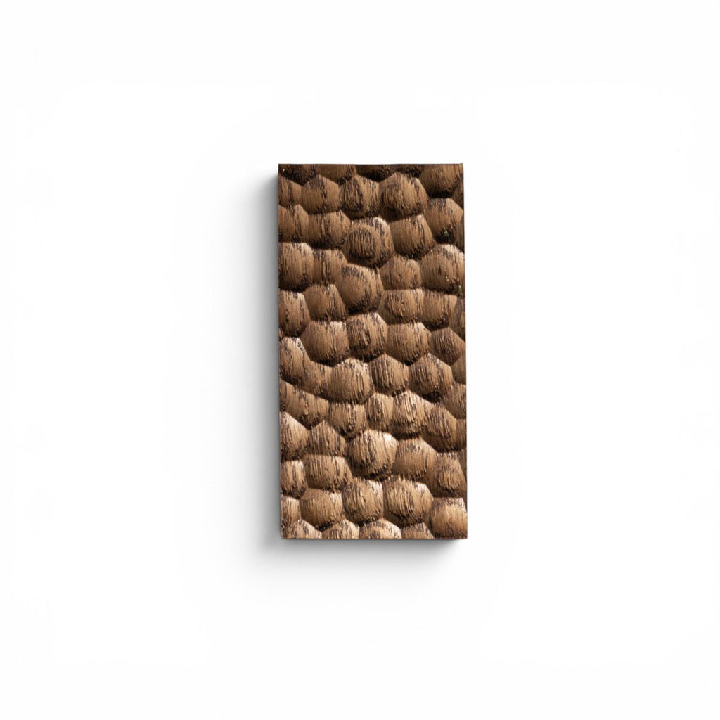 Textured Solid Oak Cabinet Handle, Designer Wooden Drawer Pull, Modern Furniture Hardware