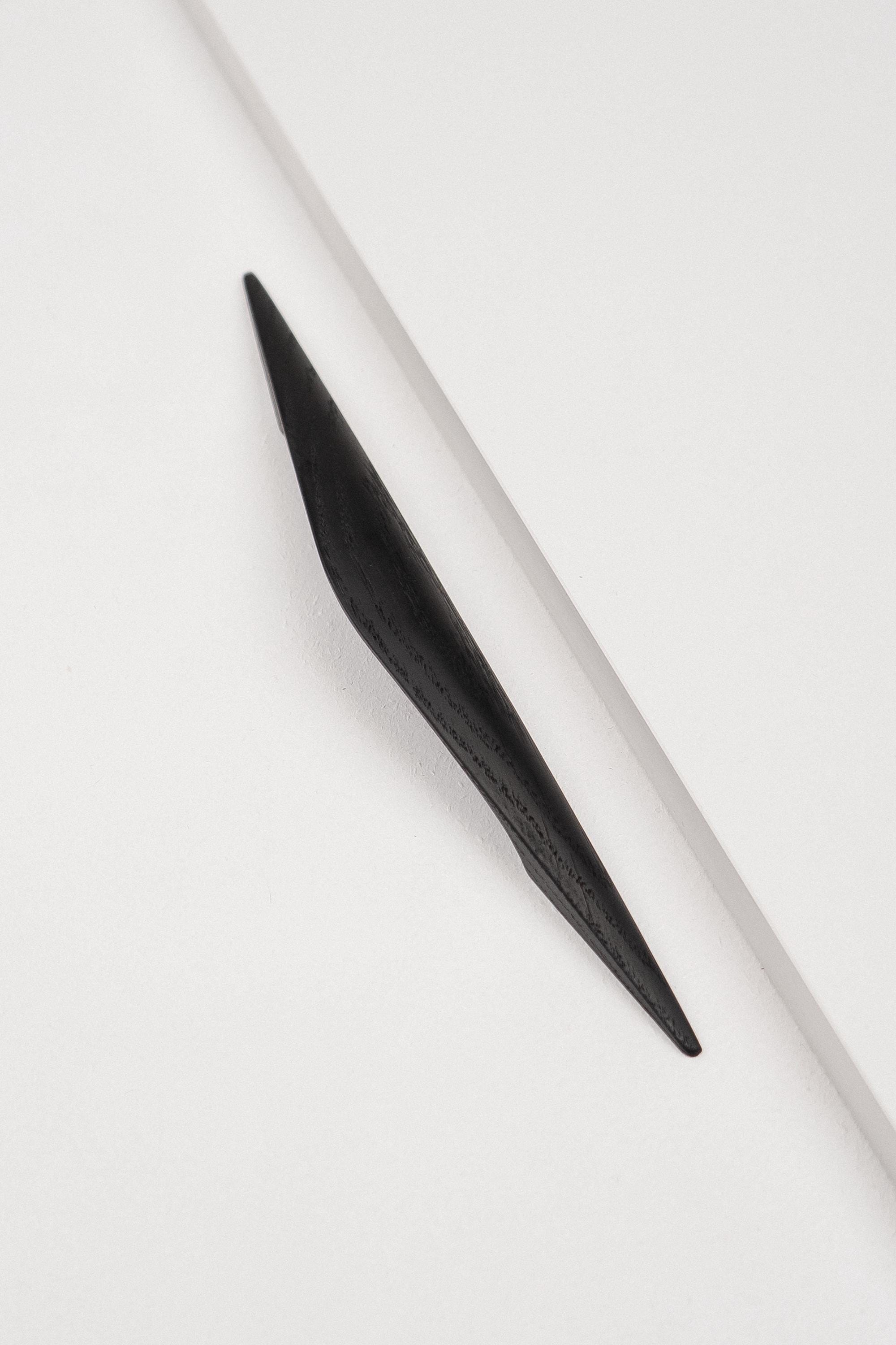 Shard Black Oak Cabinet Handle, Wooden Handle for Kitchen Cabinets and Furniture