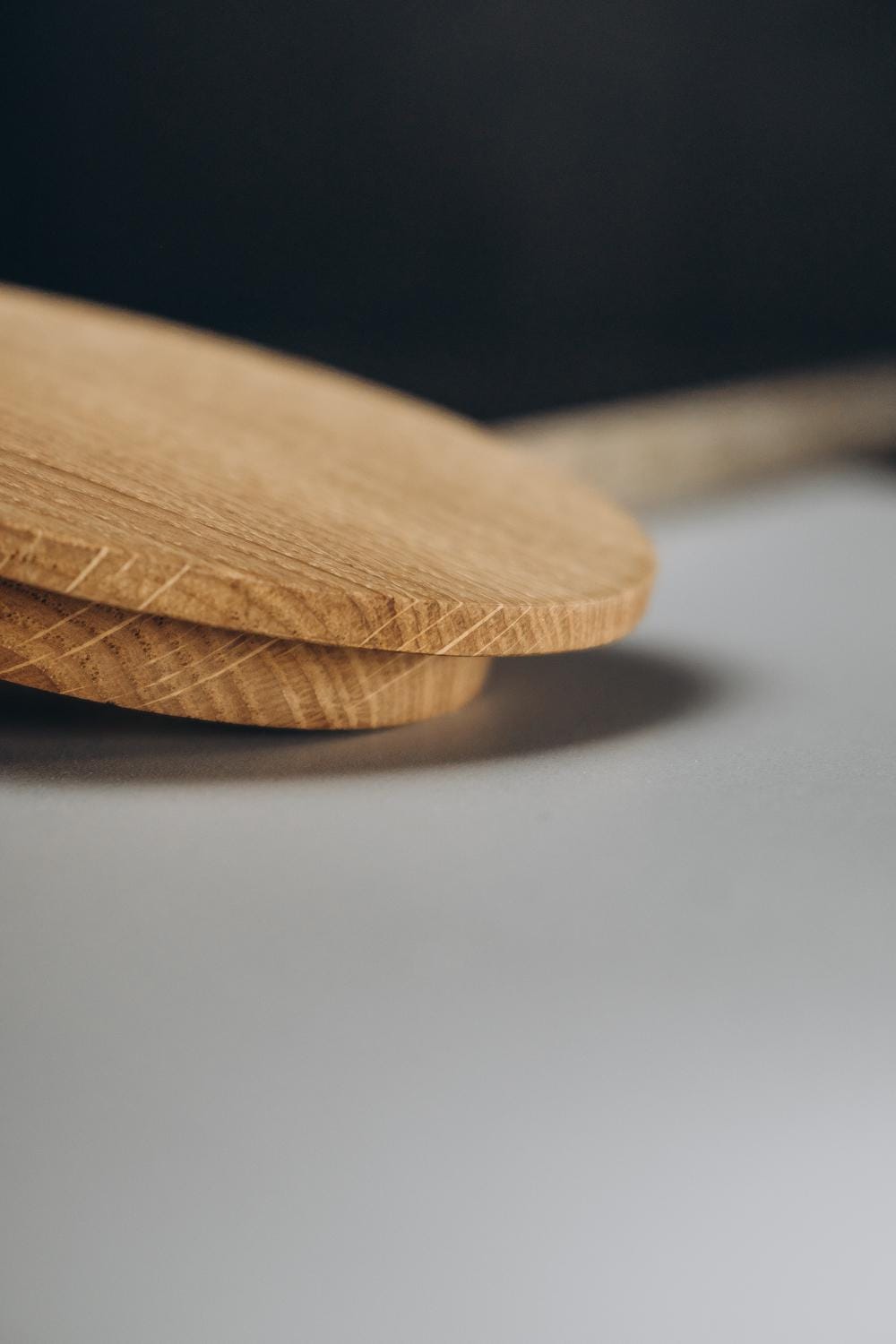 Round Solid Oak Cabinet Knobs, Wooden Round Furniture Knobs, Large Drawer and Cabinet Knobs, Minimalist Cabinet Hardware