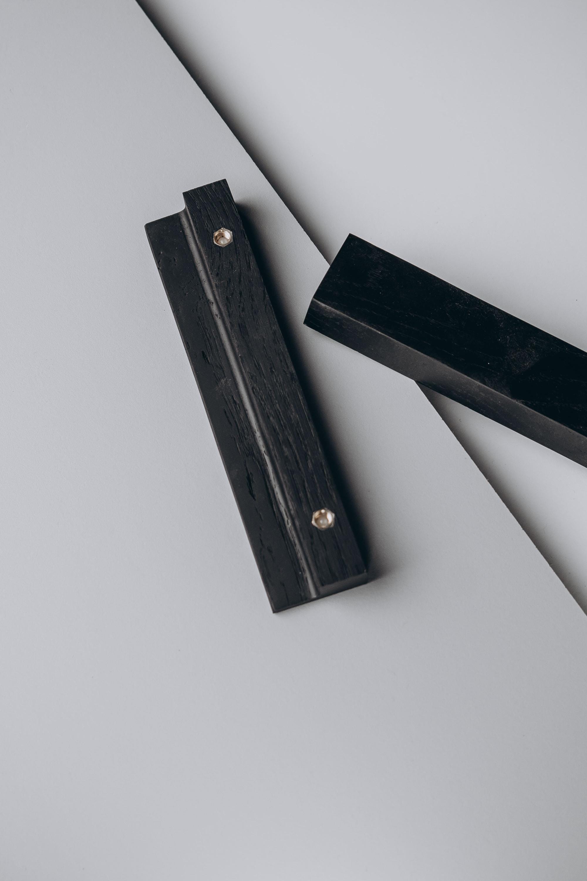 Long Solid Oak Cabinet Handles, Minimalist Wooden Drawer Pulls, Modern Furniture Hardware