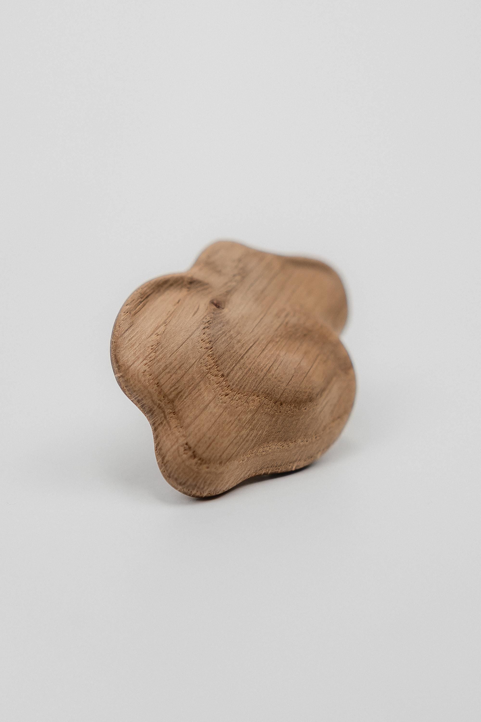 Solid Oak Cloud-Shaped Drawer Knob, Wooden Cabinet Knob for Kids' Furniture, Nursery Cabinet Handle