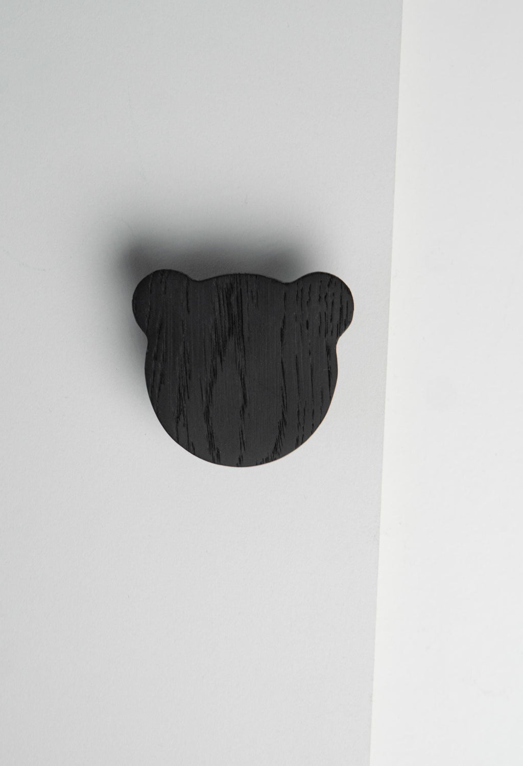 Bear Wooden Cabinet Knob, Solid Oak Kids Furniture Knob, Nursery Dresser and Wardrobe Handle