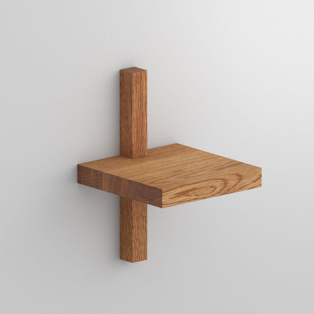 Floating Solid Oak Shelf, Minimalist Wooden Display Shelf, Handcrafted Scandinavian Wall Décor