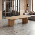 Solid Oak Coffee Table, Low Scandinavian Coffee Table, Handcrafted Japandi Wooden Furniture**