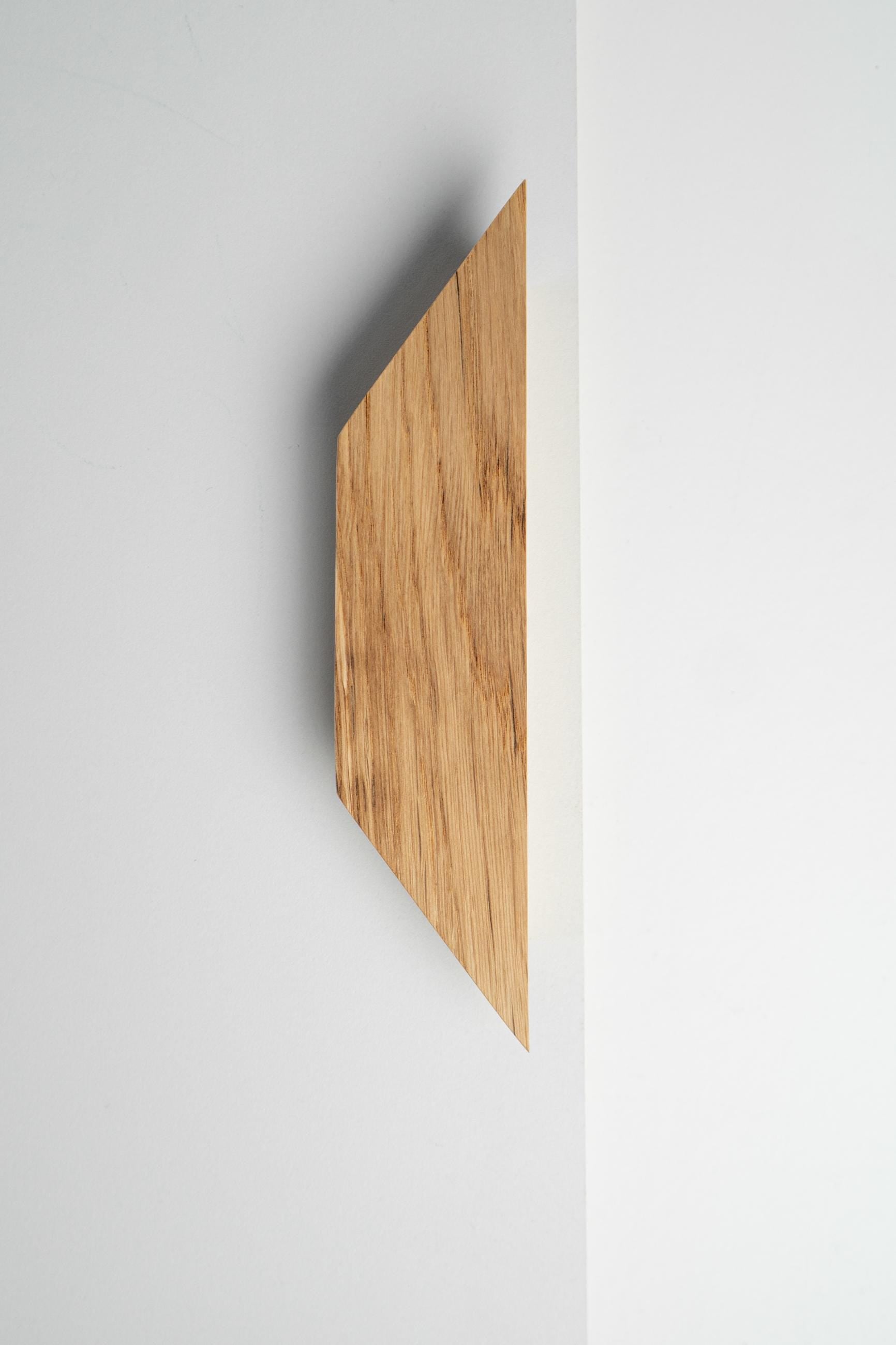 Geometric Solid Oak Cabinet Handles, Diamond-Shaped Wooden Drawer Pulls, Minimalist Cabinet Hardware, Trapezoid Furniture Handles