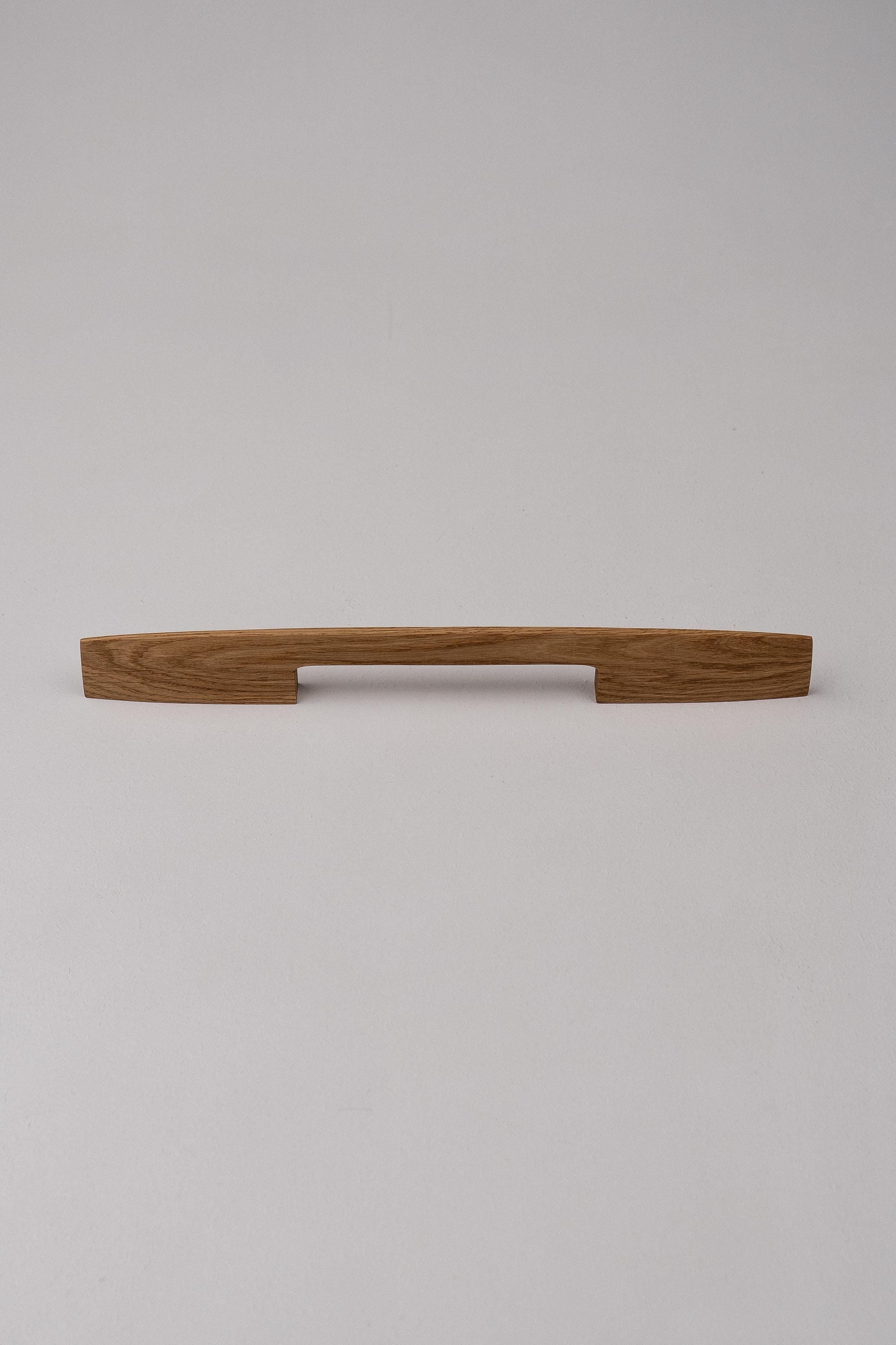 Ridge Solid Oak Cabinet Handle, Geometric Wooden Handle for Kitchen Cabinets and Furniture
