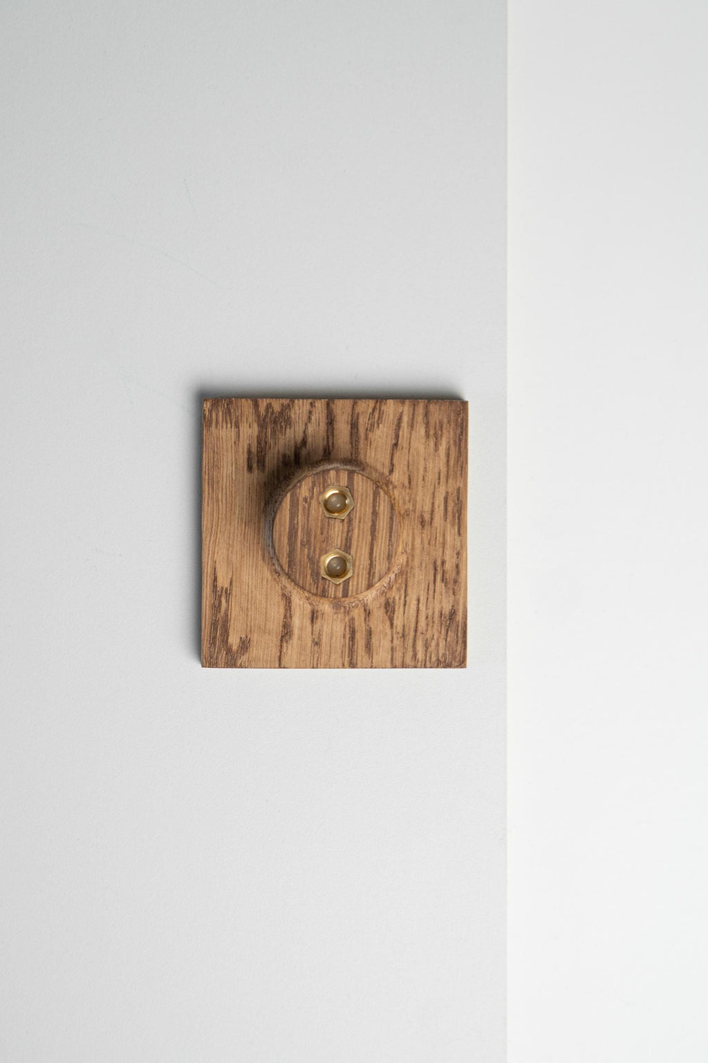 Square Solid Oak Cabinet Handle, Minimalist Wooden Drawer Pull, Modern Furniture Hardware