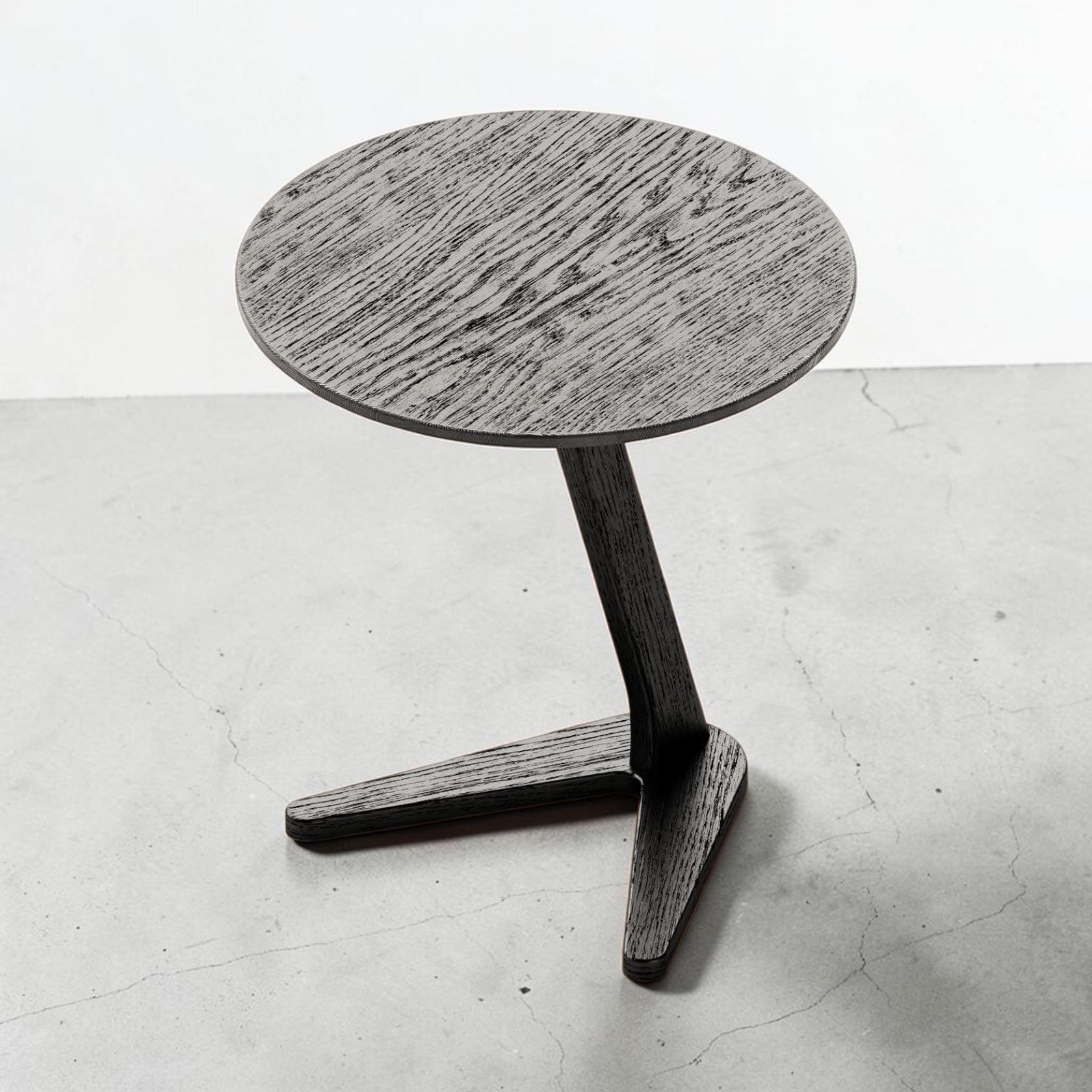 Handcrafted Solid Oak Side Table, Minimalist Wooden Coffee Table