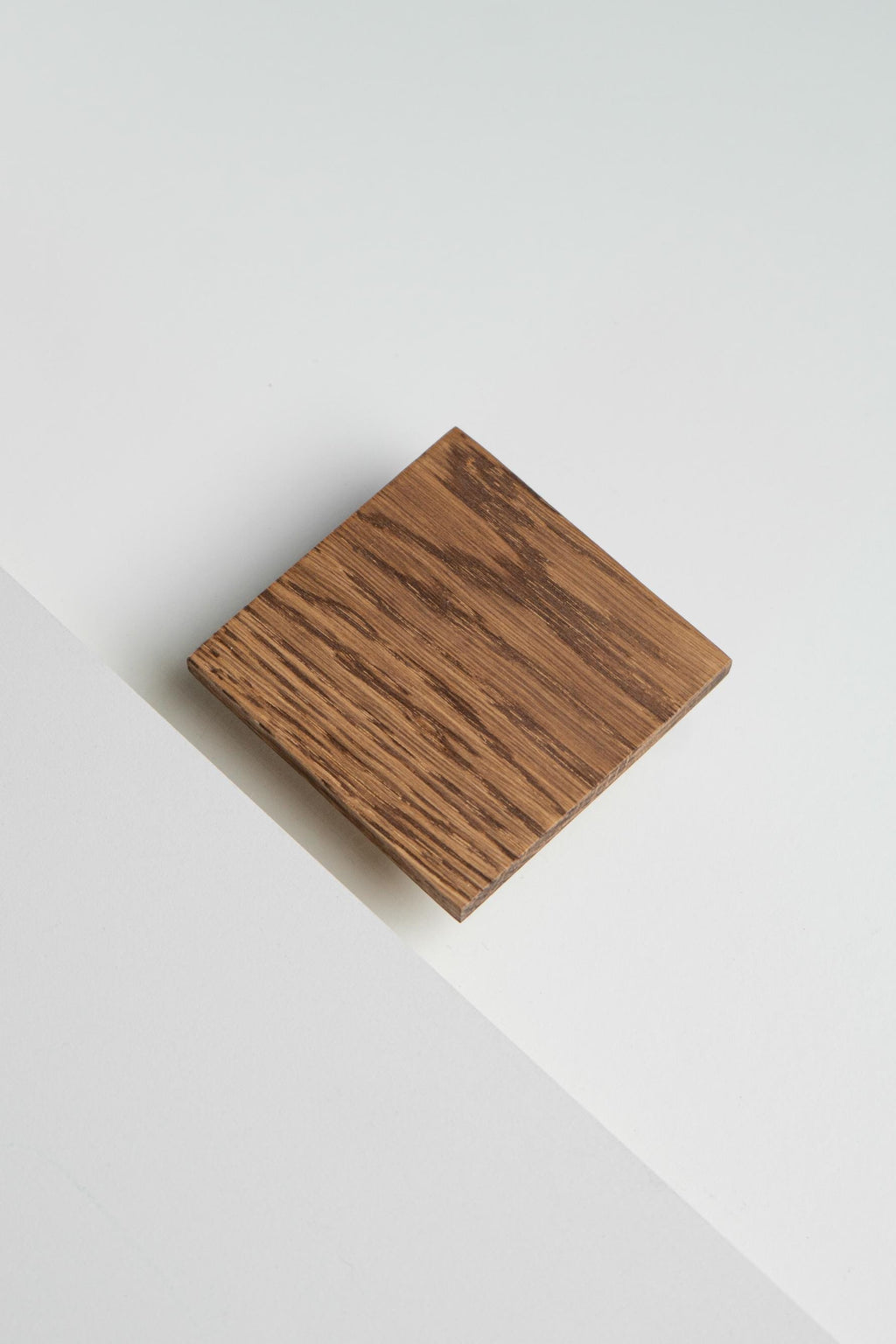 Square Solid Oak Cabinet Handle, Minimalist Wooden Drawer Pull, Modern Furniture Hardware