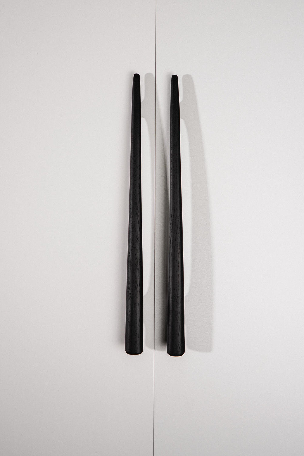 Glide Black Oak Cabinet Handle, Long Wooden Handle for Kitchen Cabinets and Furniture