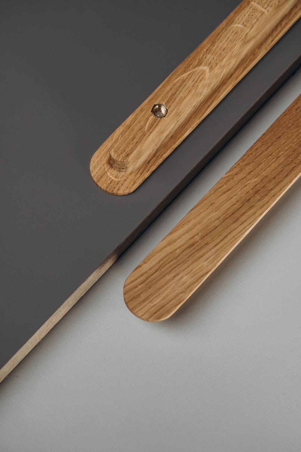 Solid Oak Kitchen Cabinet Handle – Minimalist Wooden Furniture Handle – Handmade Natural Wood Pull – Modern Kitchen Hardware