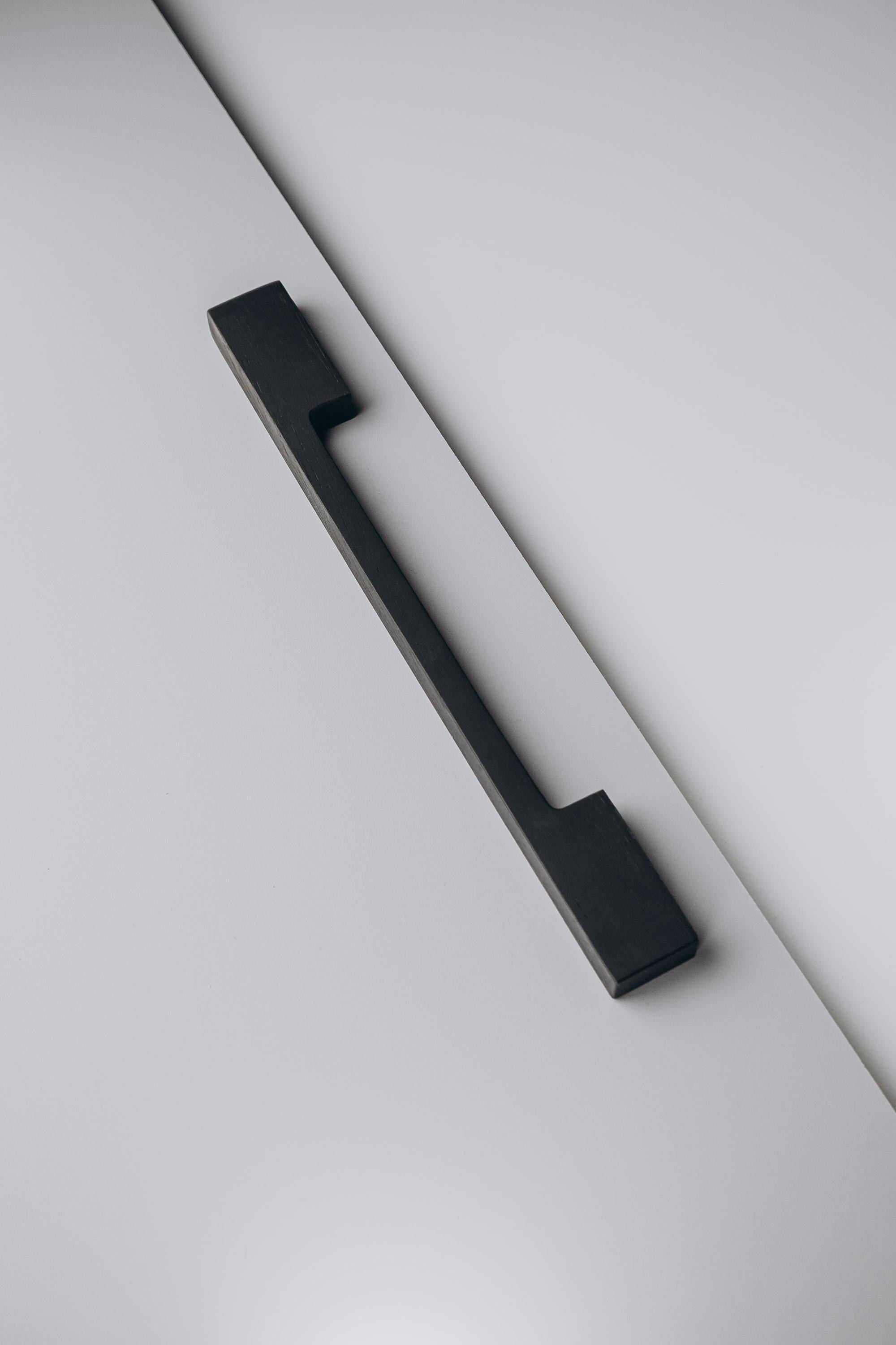Long Solid Oak Cabinet Handles, Minimalist Wooden Handles for Cabinets and Drawers, Modern Furniture Hardware