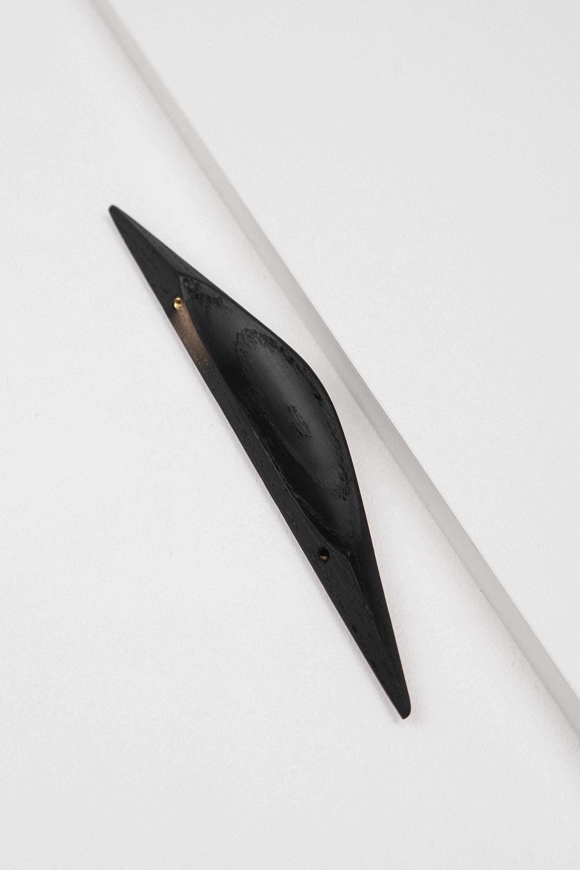 Shard Black Oak Cabinet Handle, Wooden Handle for Kitchen Cabinets and Furniture