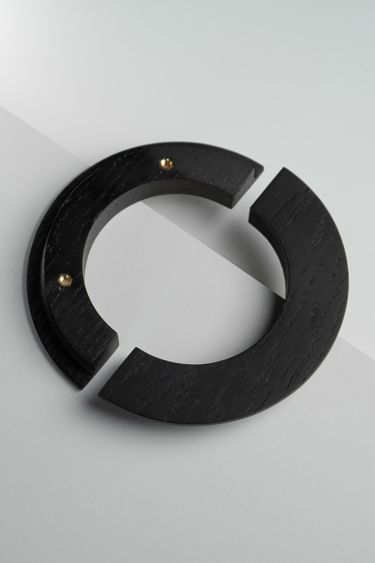 Solid Oak Round Cabinet Handles, Minimalist Wooden Drawer Pulls, Modern Knobs for Kitchen Cabinets and Furniture