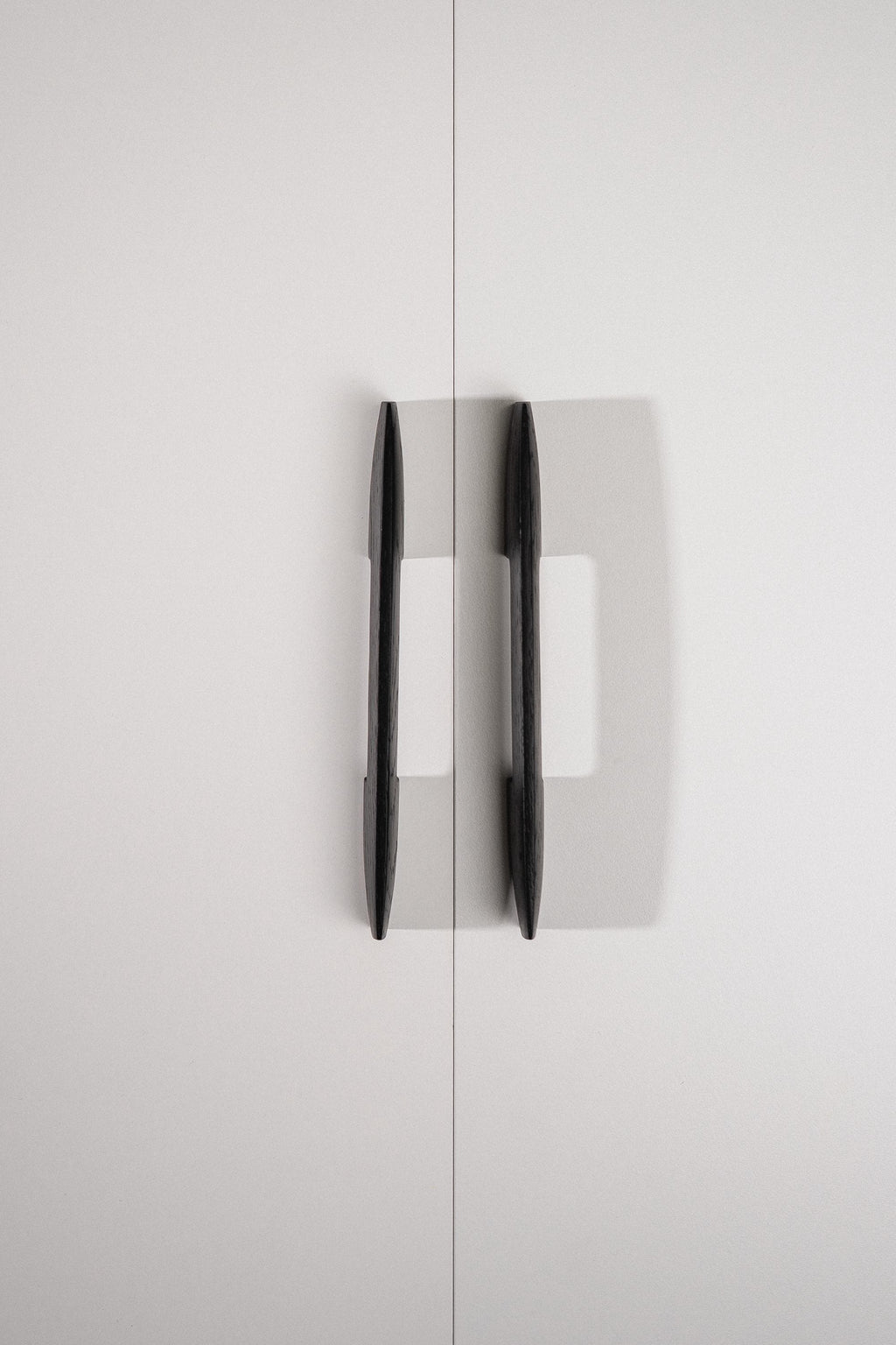 Ridge Black Oak Cabinet Handle, Geometric Wooden Handle for Kitchen Cabinets and Furniture