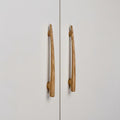 Glide Solid Oak Cabinet Handle, Long Wooden Handle for Kitchen Cabinets and Furniture