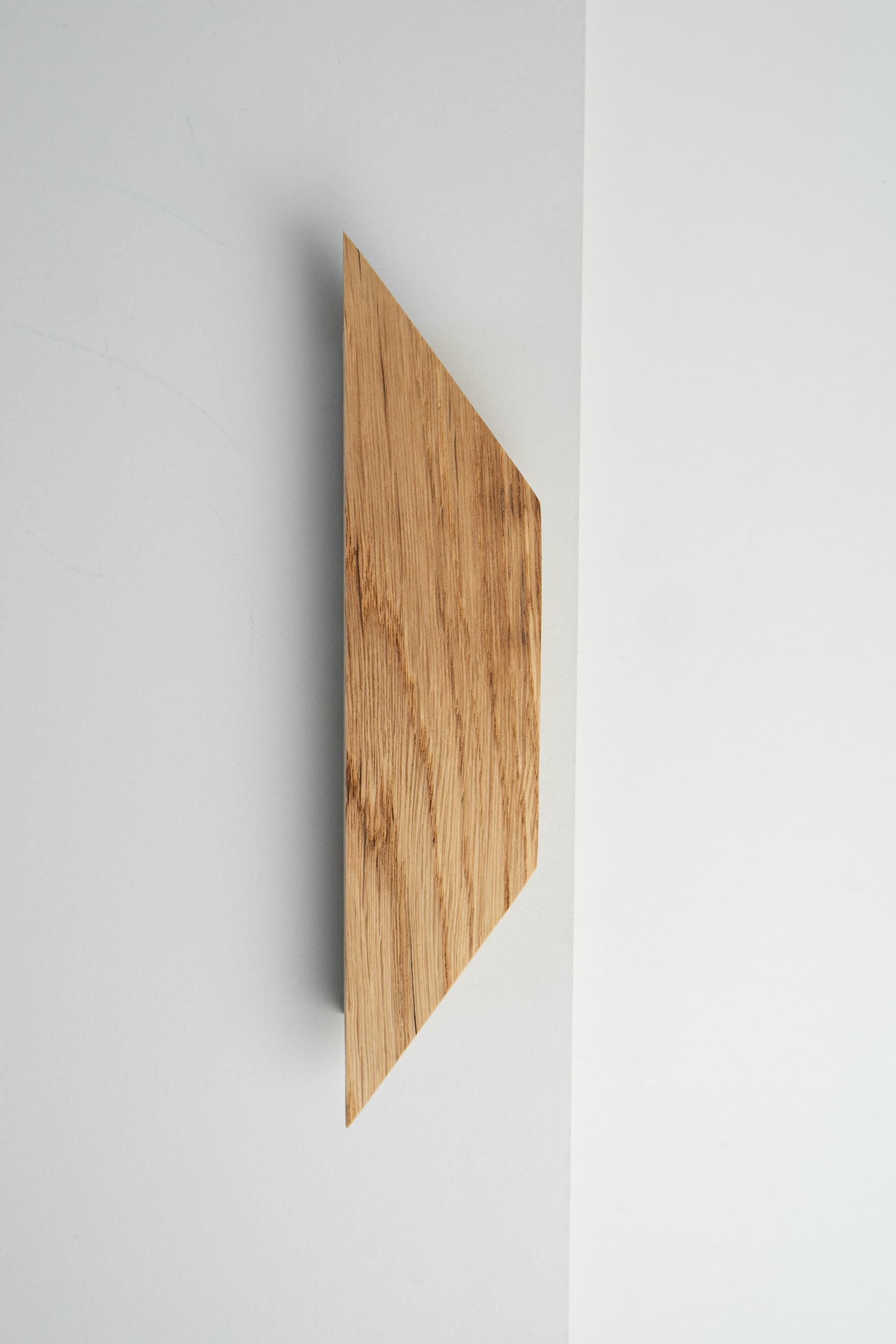 Geometric Solid Oak Cabinet Handles, Diamond-Shaped Wooden Drawer Pulls, Minimalist Cabinet Hardware, Trapezoid Furniture Handles