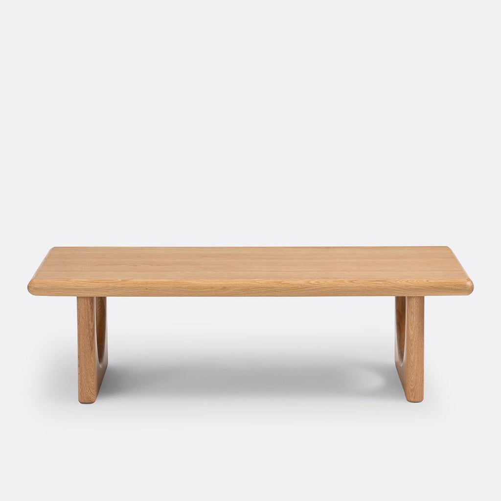 Solid Oak Coffee Table, Organic Modern Japandi Coffee Table, Minimalist Wooden Living Room Table