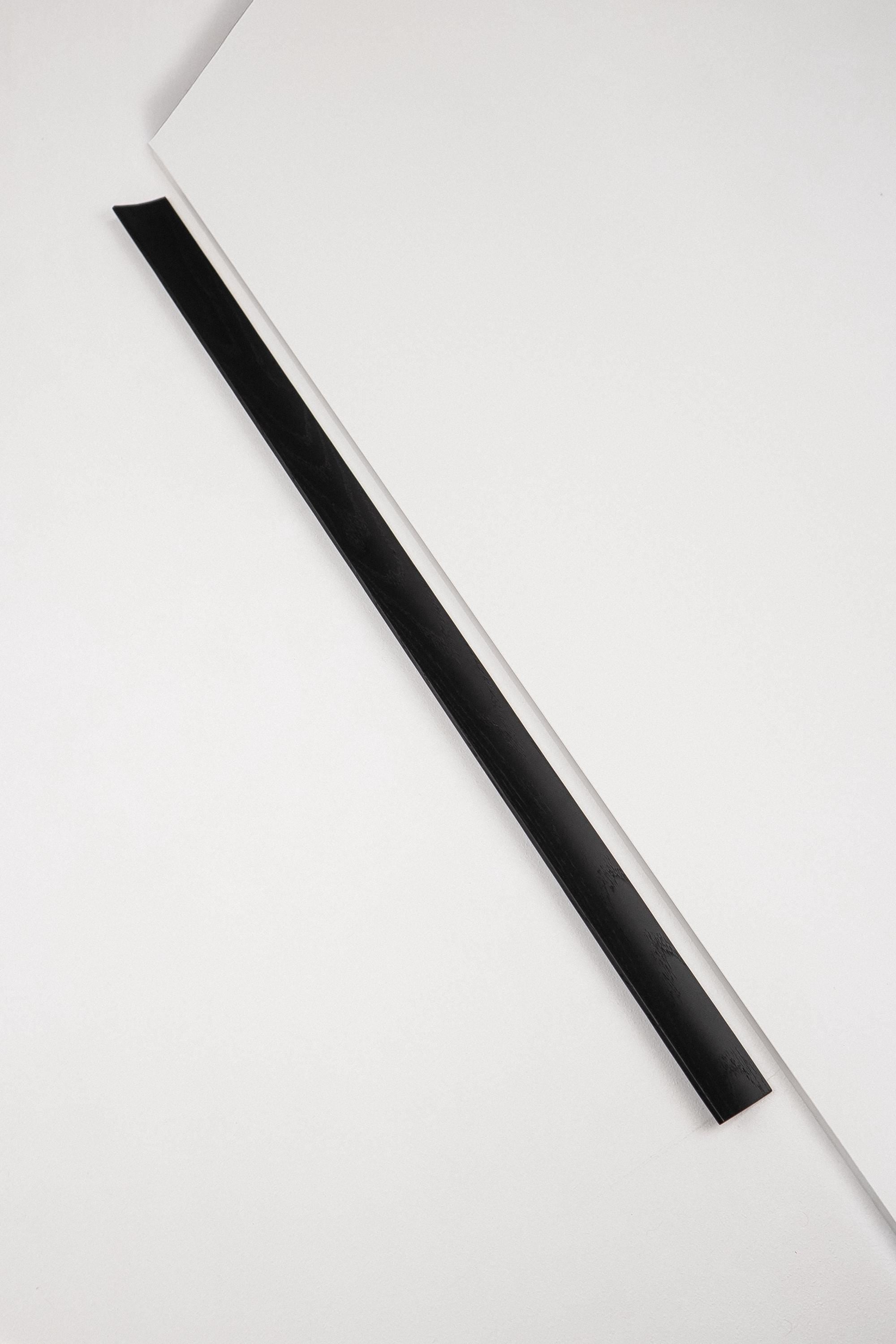 Plank Solid Oak Cabinet Handle, Black Wooden Furniture Handle