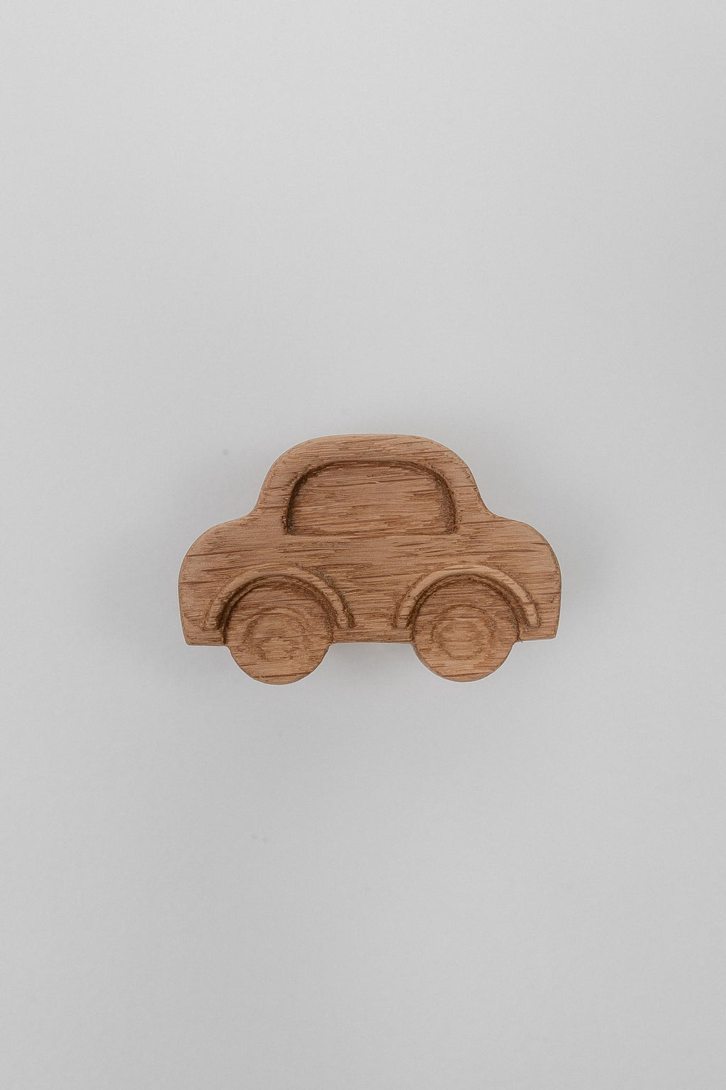 Solid Oak Car Drawer Knob, Natural Wooden Cabinet Handle for Kids' Room Furniture