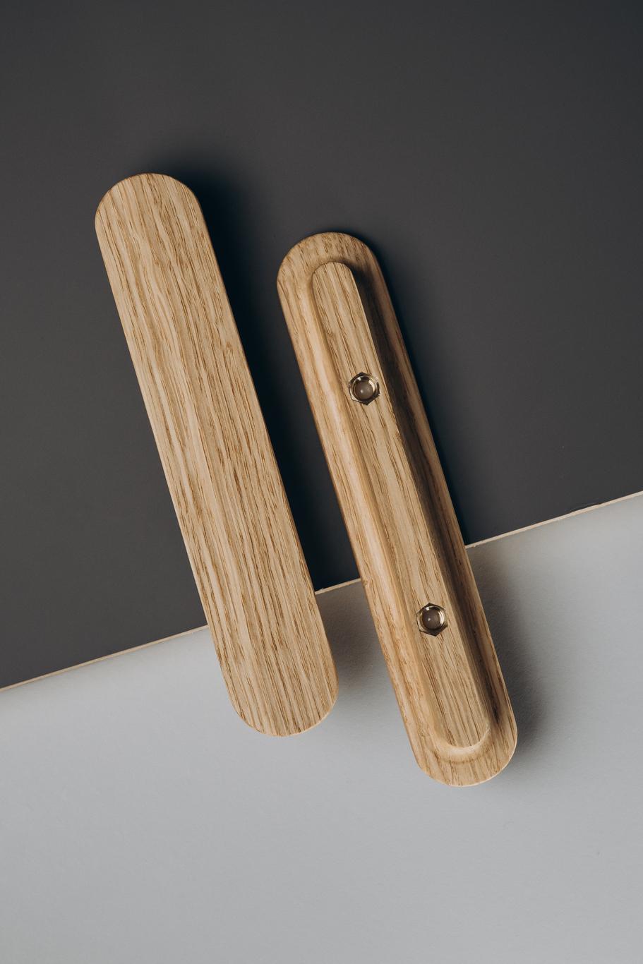 Solid Oak Kitchen Cabinet Handle – Minimalist Wooden Furniture Handle – Handmade Natural Wood Pull – Modern Kitchen Hardware