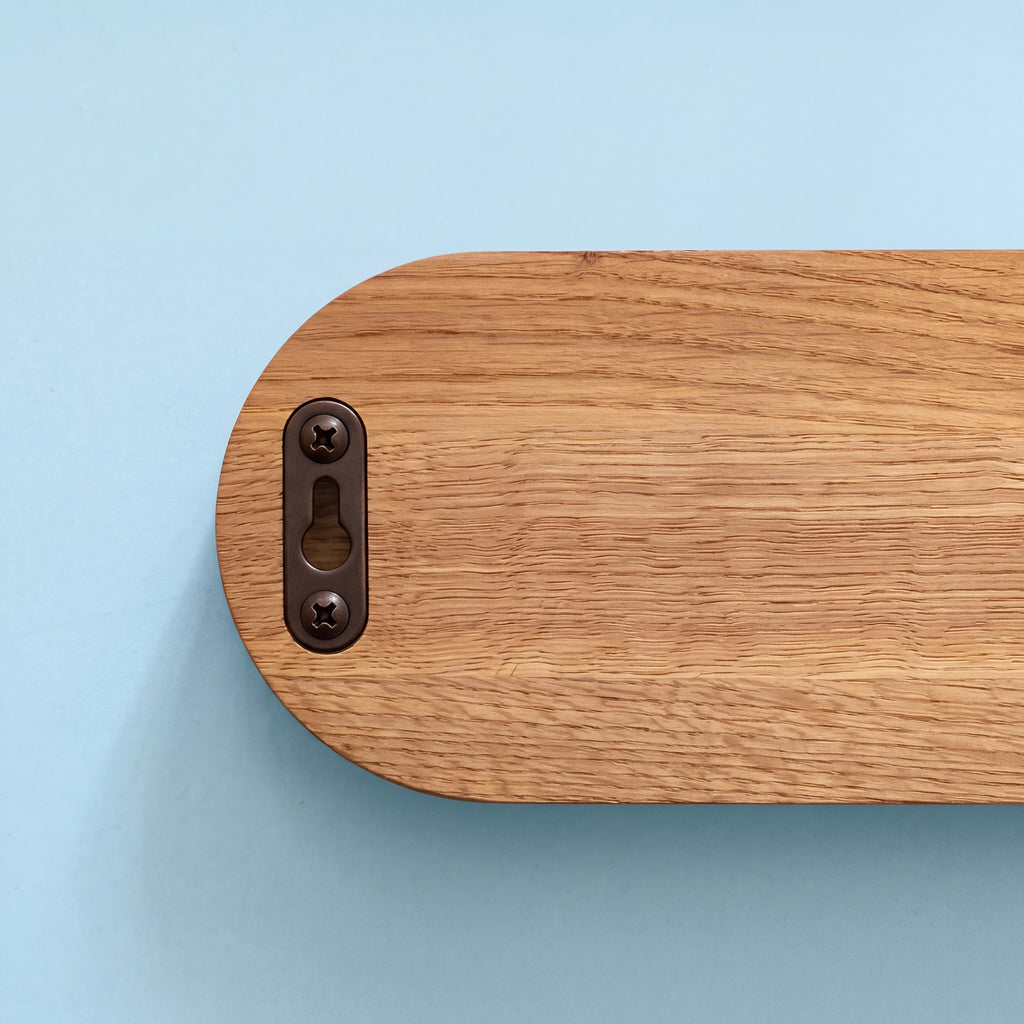 Scandinavian Wooden Wall Coat Rack, Modern Solid Oak Wall Hooks, Minimalist Entryway Organizer, Hallway Storage Rack