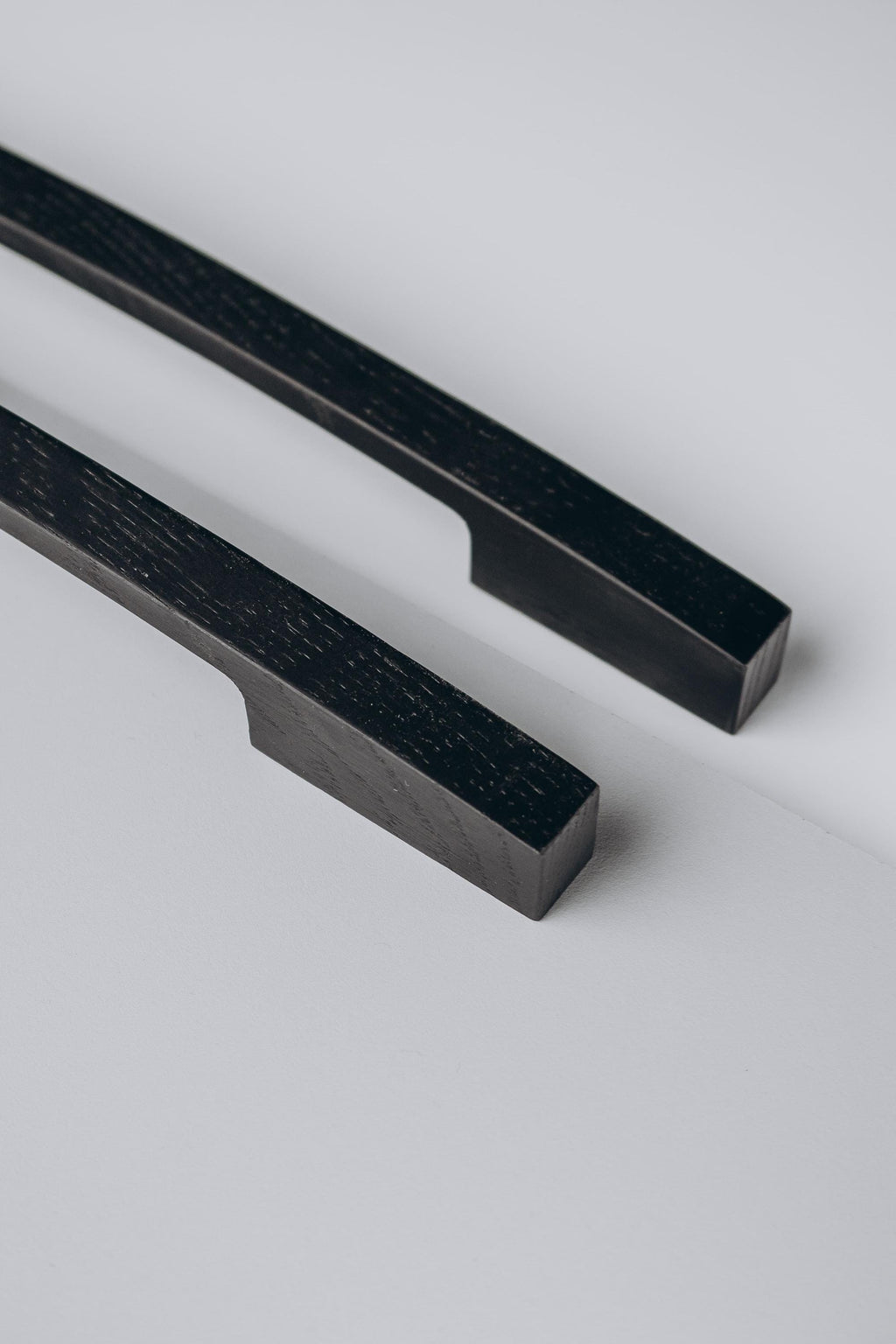 Long Solid Oak Cabinet Handles, Minimalist Wooden Drawer Pulls, Modern Furniture Hardware