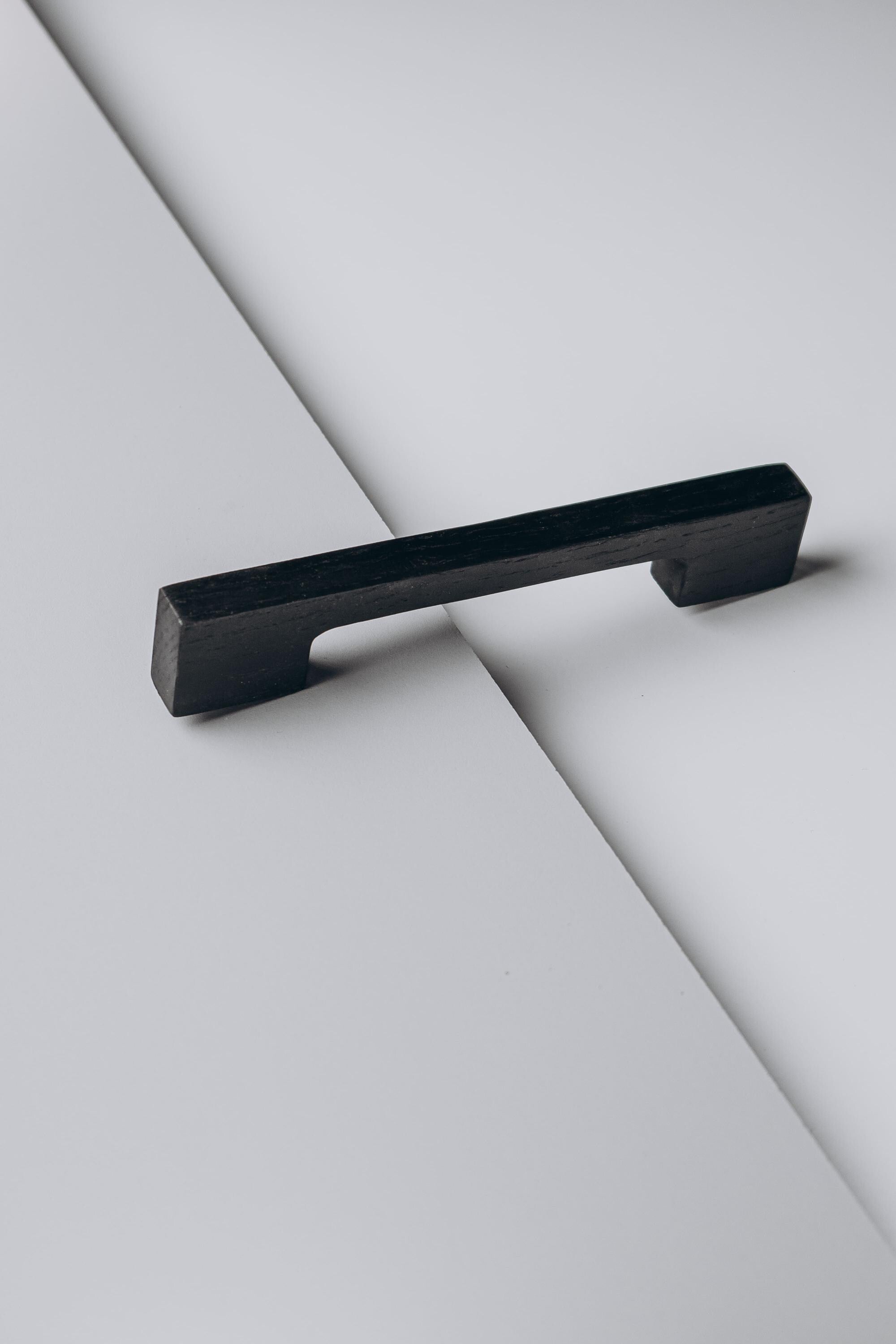Long Solid Oak Cabinet Handles, Minimalist Wooden Handles for Cabinets and Drawers, Modern Furniture Hardware