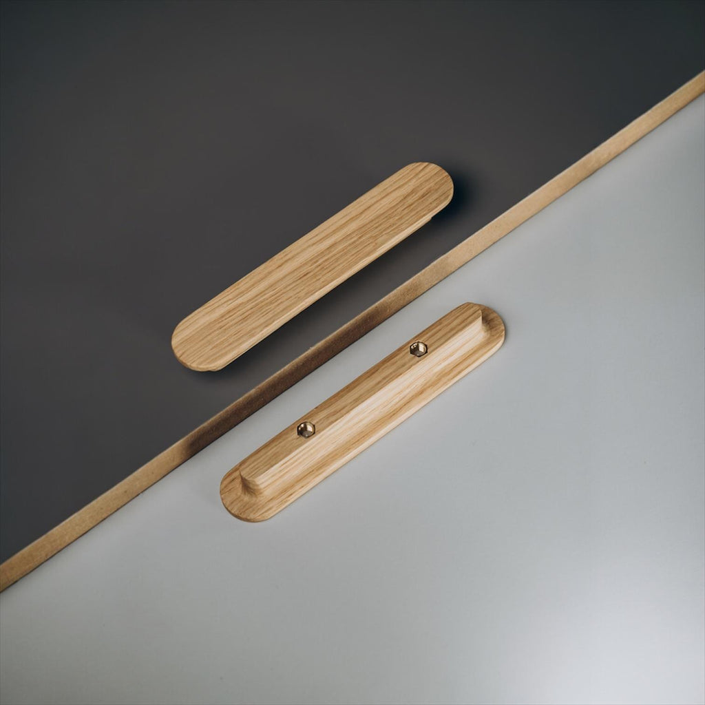 Solid Oak Kitchen Cabinet Handle – Minimalist Wooden Furniture Handle – Handmade Natural Wood Pull – Modern Kitchen Hardware