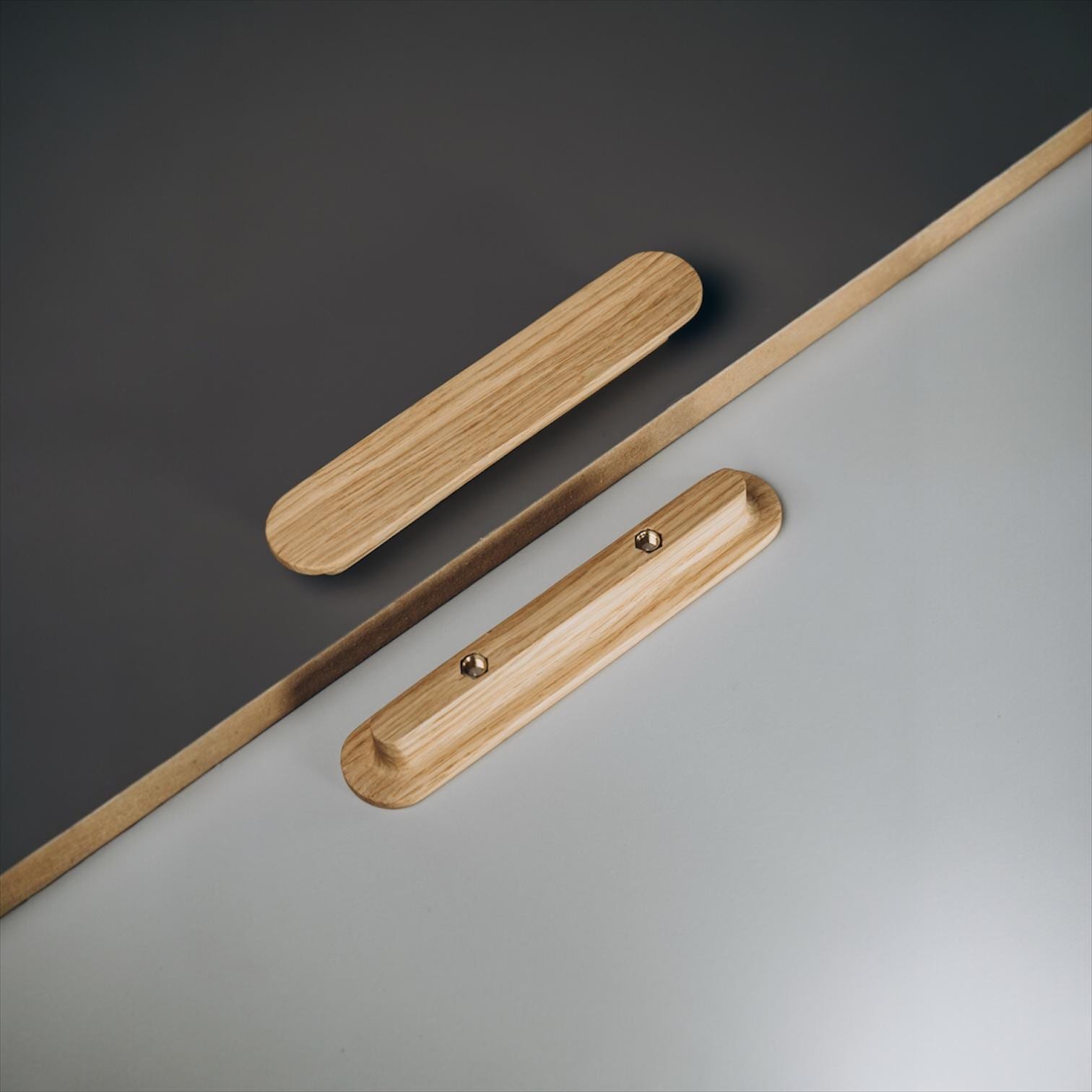 Solid Oak Kitchen Cabinet Handle – Minimalist Wooden Furniture Handle – Handmade Natural Wood Pull – Modern Kitchen Hardware