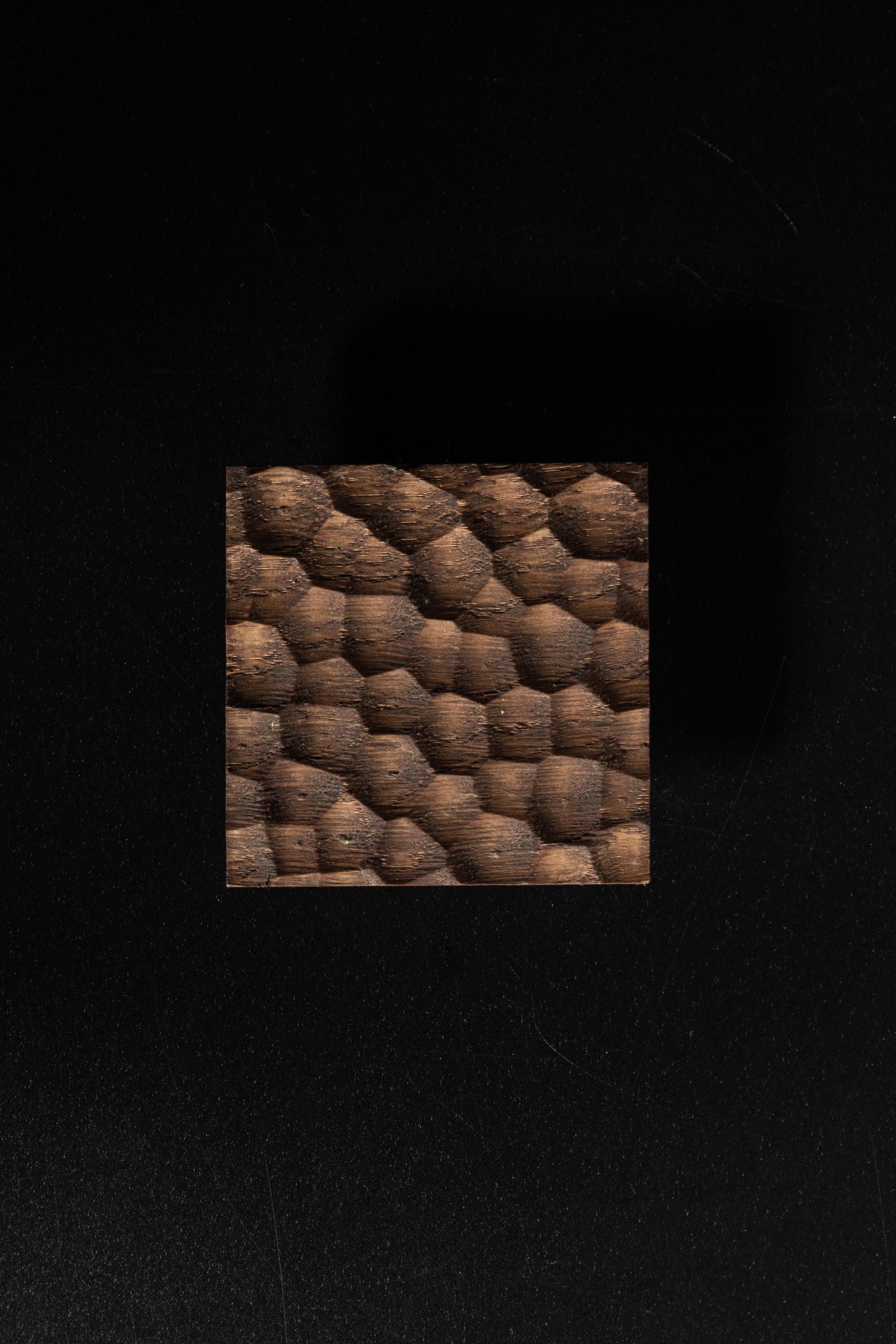 Textured Solid Oak Cabinet Handle, Designer Wooden Drawer Pull, Modern Furniture Hardware