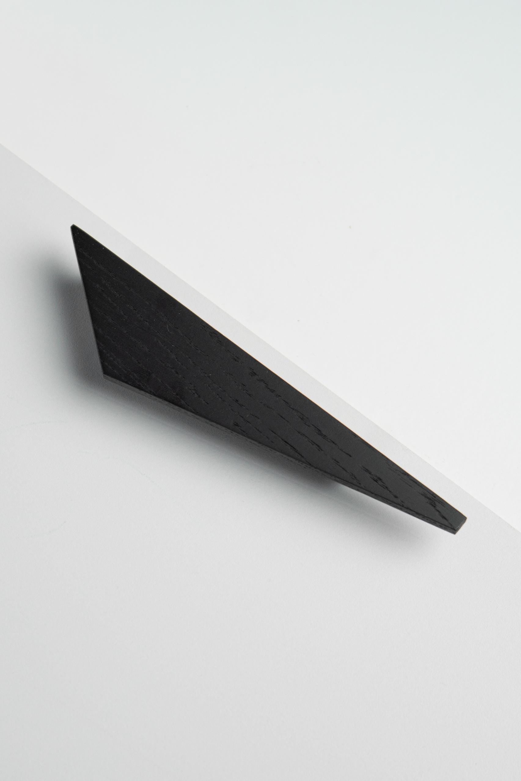 Solid Oak Triangle Cabinet Handles, Geometric Drawer Pulls, Minimalist Wooden Hardware for Kitchen Cabinets