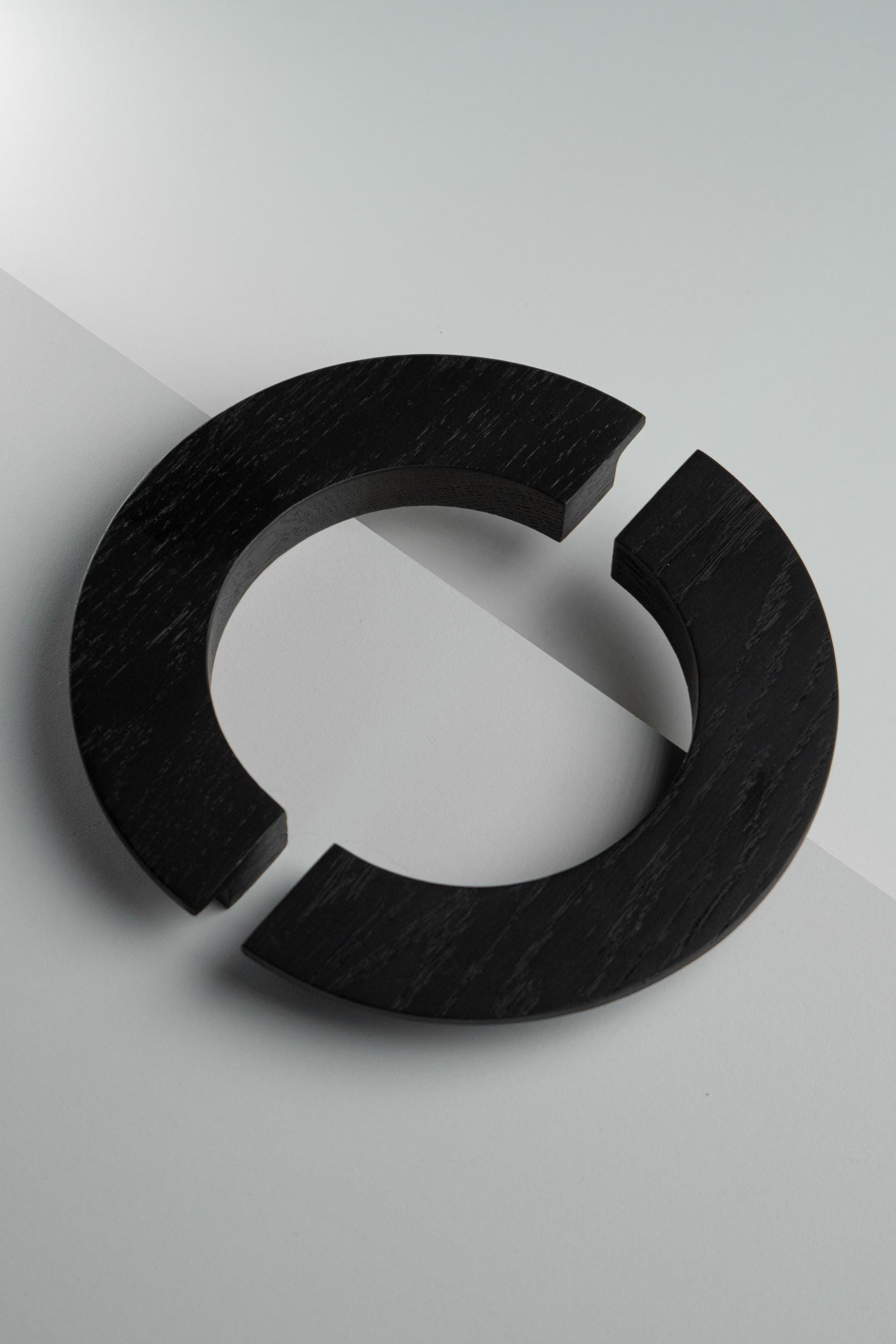 Solid Oak Round Cabinet Handles, Minimalist Wooden Drawer Pulls, Modern Knobs for Kitchen Cabinets and Furniture