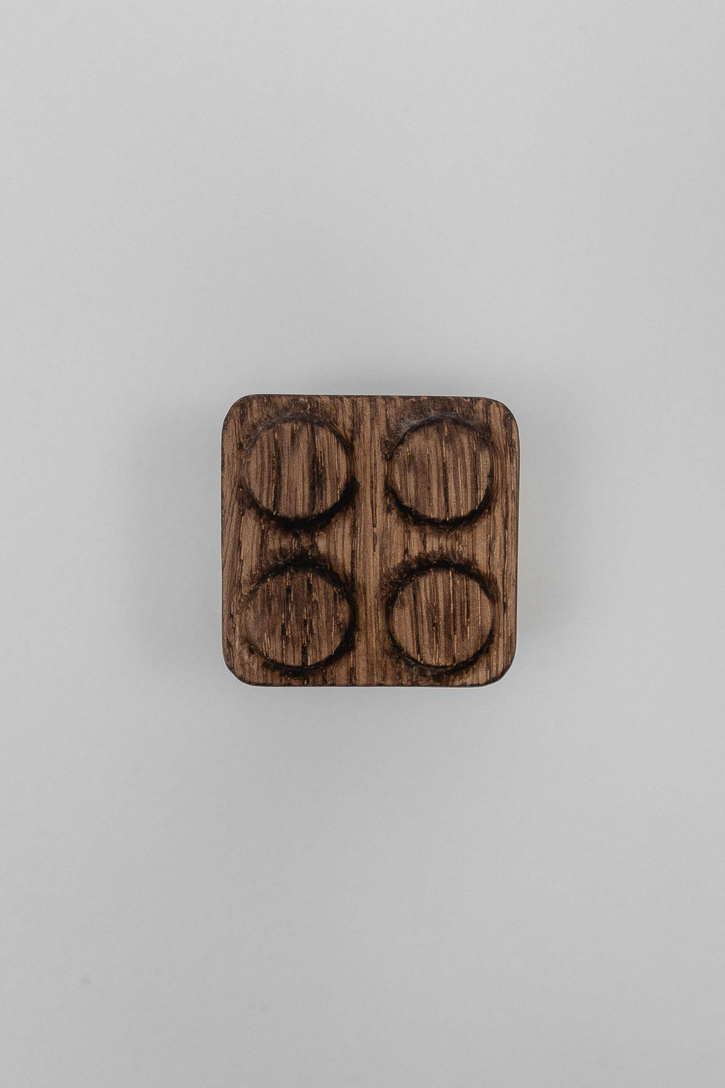 Solid Oak Building Block Cabinet Knob, Wooden Kids Furniture Handle for Cabinets and Dressers
