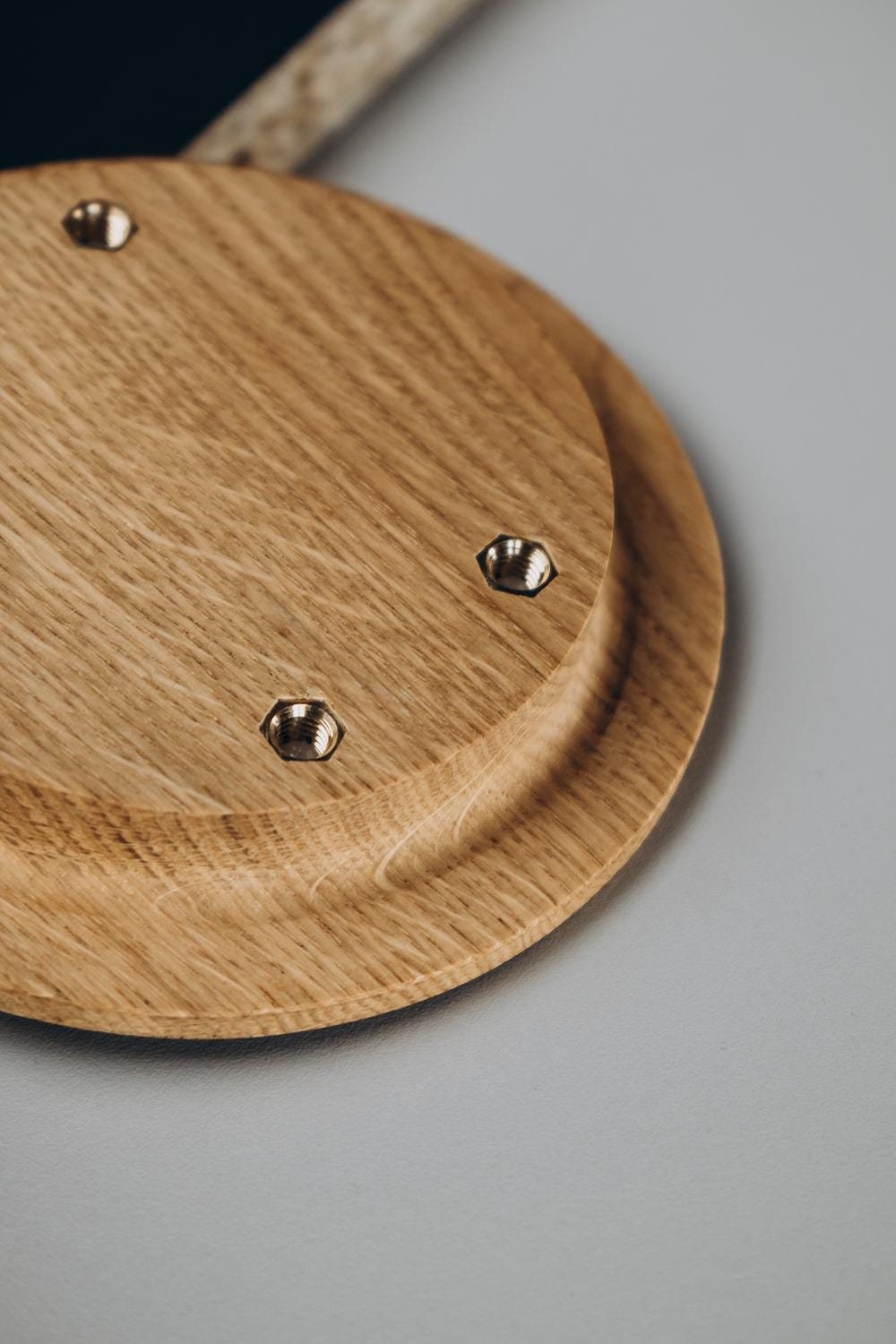 Round Solid Oak Cabinet Knobs, Wooden Round Furniture Knobs, Large Drawer and Cabinet Knobs, Minimalist Cabinet Hardware