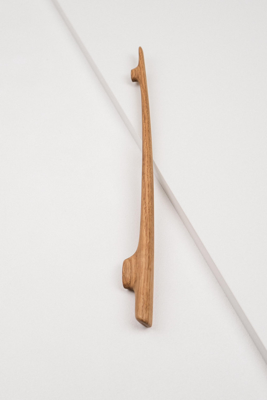 Glide Solid Oak Cabinet Handle, Long Wooden Handle for Kitchen Cabinets and Furniture