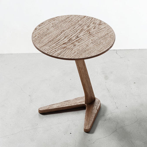 Handcrafted Solid Oak Side Table, Minimalist Wooden Coffee Table