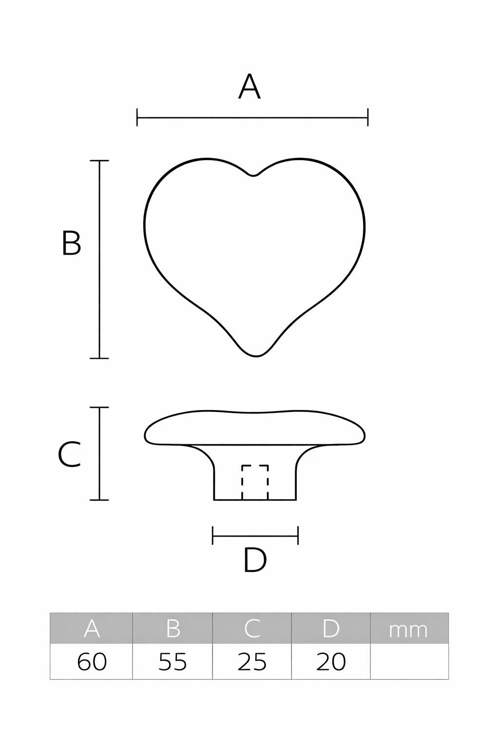 Solid Oak Heart-Shaped Drawer Knob, Handmade Wooden Cabinet Knob for Kids' Room Furniture