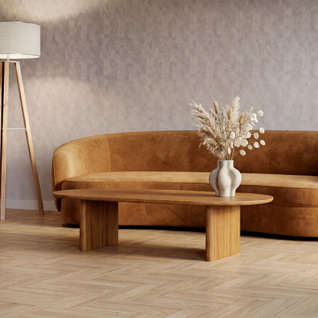 Solid Oak Coffee Table – Handcrafted Scandinavian Living Room Furniture
