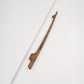 Glide Solid Oak Cabinet Handle, Long Wooden Handle for Kitchen Cabinets and Furniture, Walnut Finish