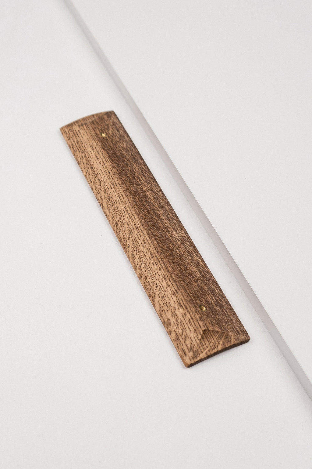 Plank Solid Oak Cabinet Handle, Long Wooden Furniture Handle, Walnut Finish
