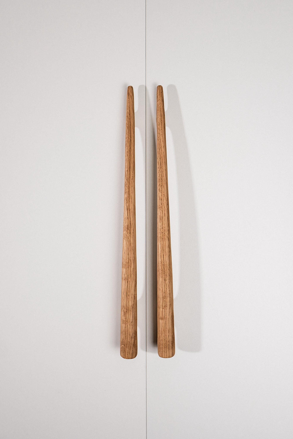 Glide Solid Oak Cabinet Handle, Long Wooden Handle for Kitchen Cabinets and Furniture
