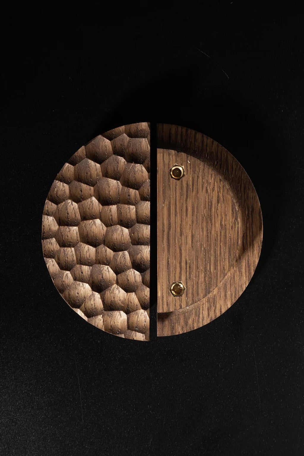 Wooden Cabinet Knobs, Minimalist Round Solid Oak Handles, Cabinet and Drawer Knobs, Modern Furniture Hardware