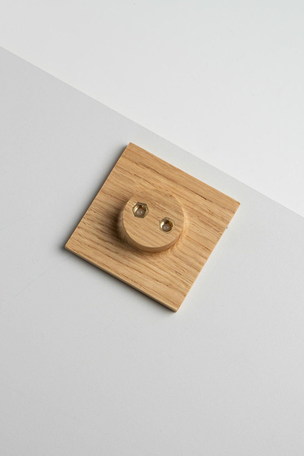 Square Solid Oak Cabinet Handle, Minimalist Wooden Drawer Pull, Modern Furniture Hardware