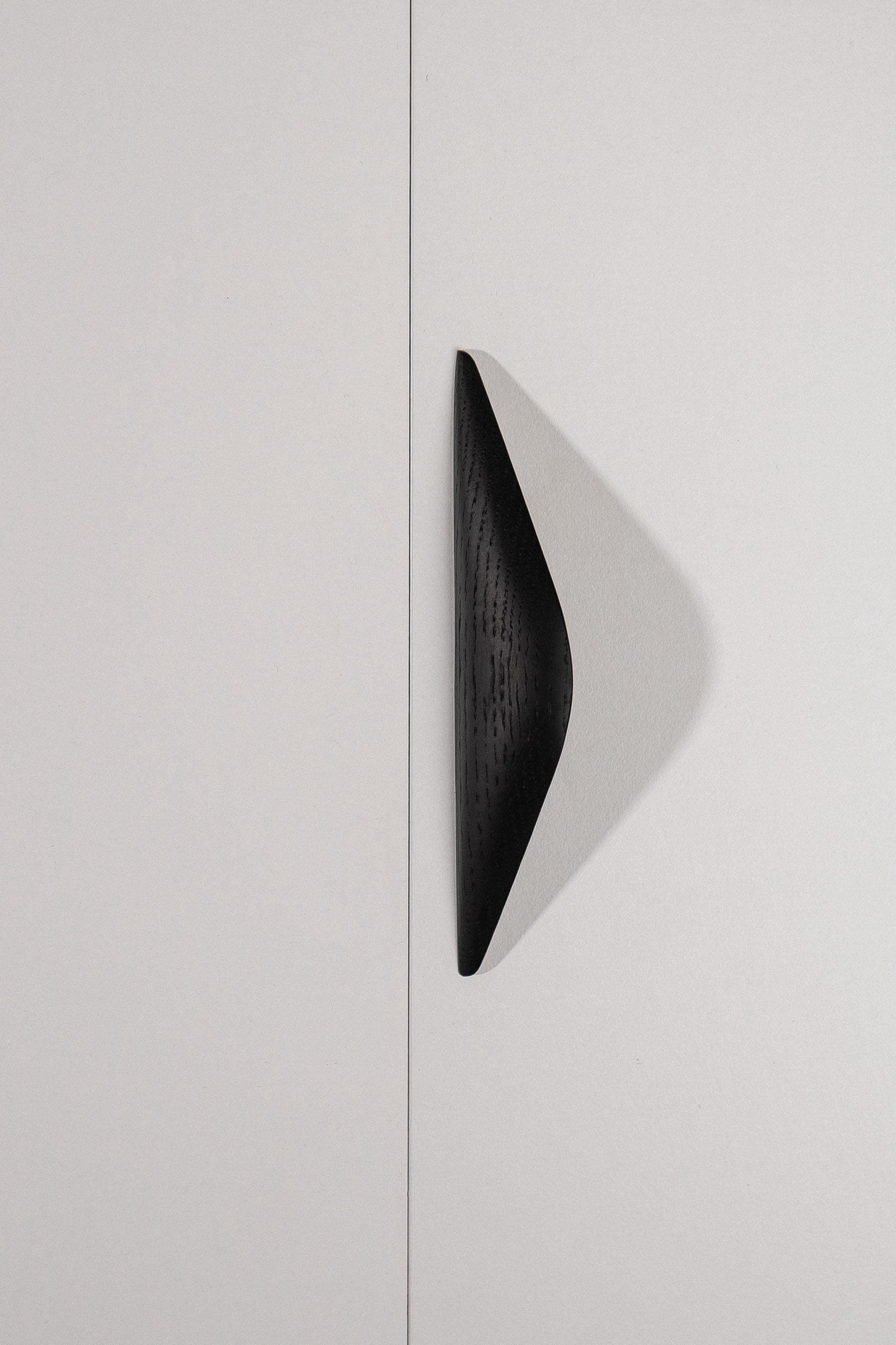 Shard Black Oak Cabinet Handle, Wooden Handle for Kitchen Cabinets and Furniture