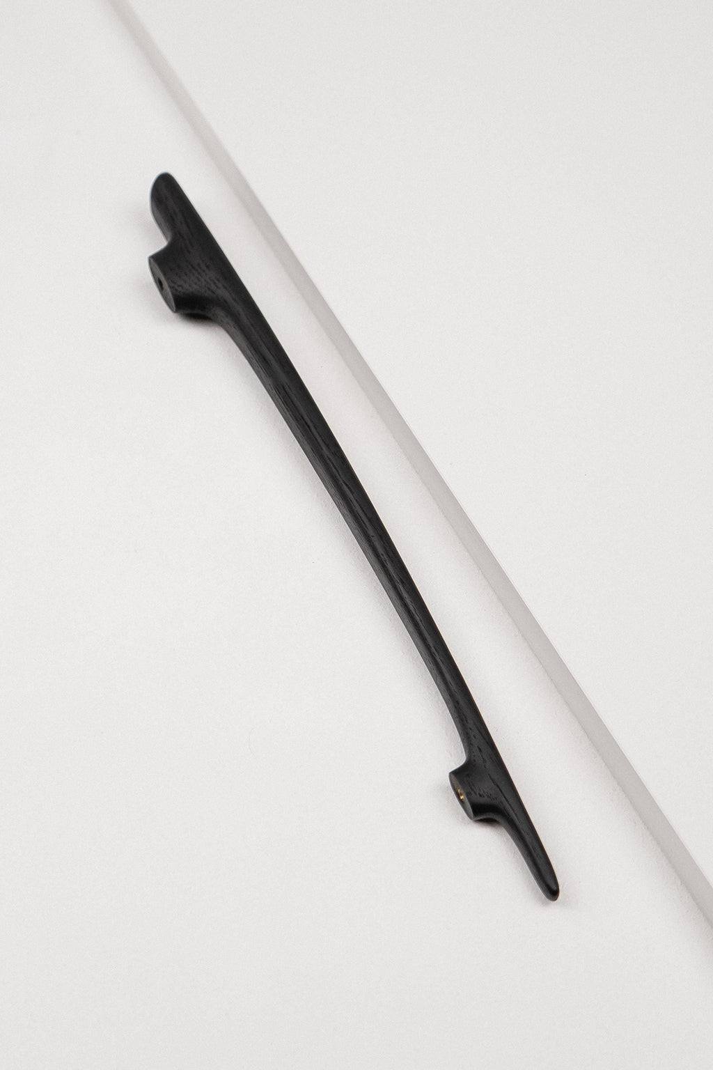Glide Black Oak Cabinet Handle, Long Wooden Handle for Kitchen Cabinets and Furniture
